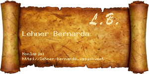 Lehner Bernarda névjegykártya